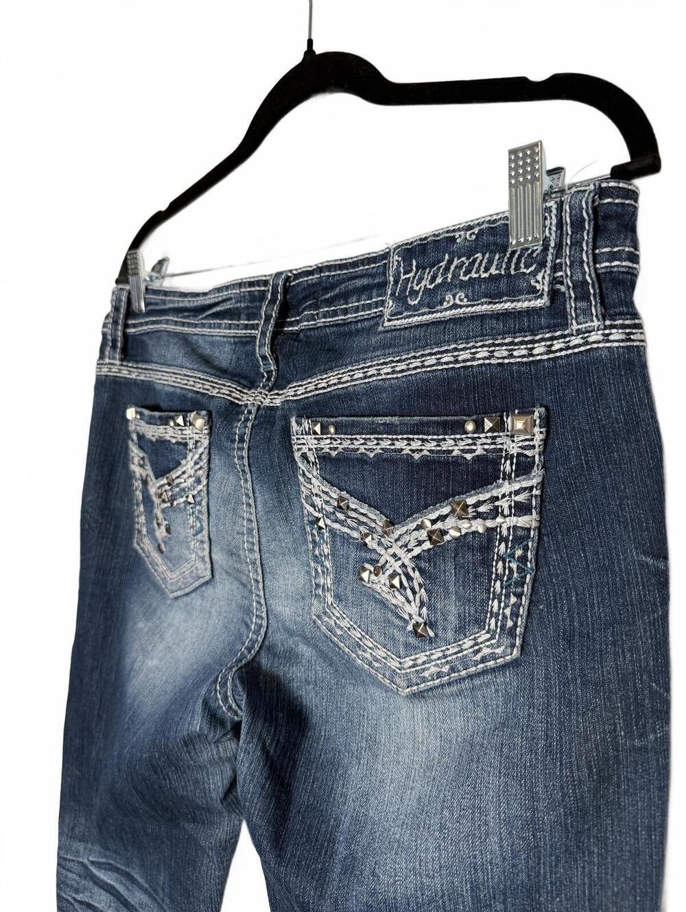 Hydraulic Gramercy Women's Denim Jeans Size 10 Medium‎ Wash Cropped Straight Leg